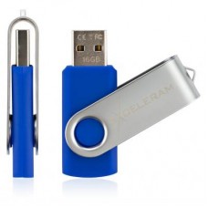 Флешка eXceleram 8GB P1 Series Silver/Blue USB 2.0 (EXP1U2SIBL08)