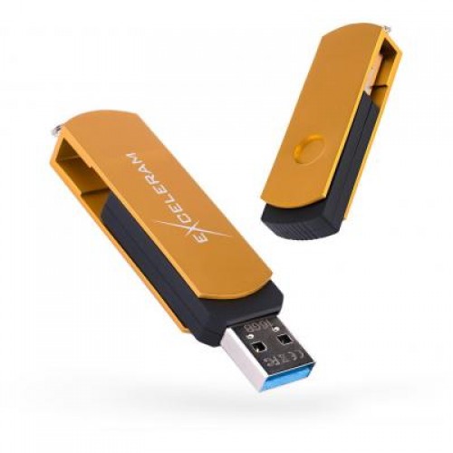 Флешка eXceleram 32GB P2 Series Gold/Black USB 3.1 Gen 1 (EXP2U3GOB32)