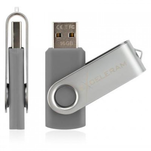 Флешка eXceleram 16GB P1 Series Silver/Gray USB 2.0 (EXP1U2SIG16)