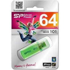 Флешка Silicon Power 64GB Helios 101 Green USB 2.0 (SP064GBUF2101V1N)