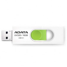 Флешка A-DATA 16GB UV320 White/Green USB 3.1 (AUV320-16G-RWHGN)