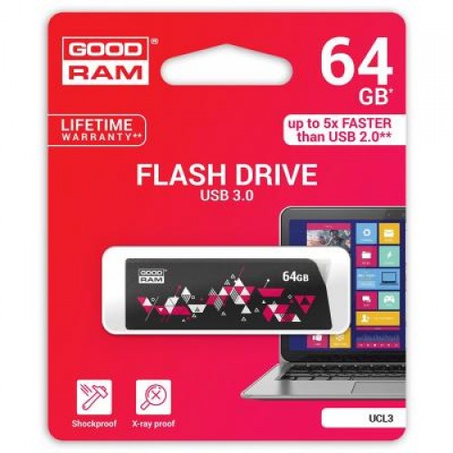 Флешка GOODRAM 64GB UCL3 Click Black USB 3.0 (UCL3-0640K0R11)