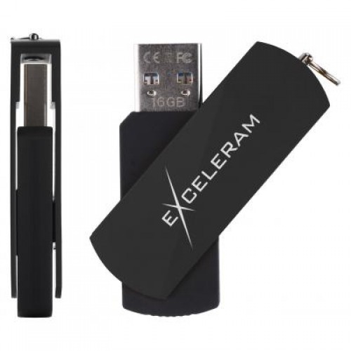 Флешка eXceleram 16GB P2 Series Black/Black USB 3.1 Gen 1 (EXP2U3BB16)