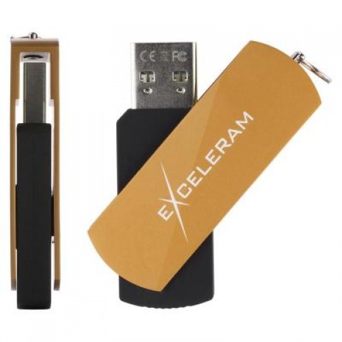 Флешка eXceleram 64GB P2 Series Brown/Black USB 2.0 (EXP2U2BRB64)