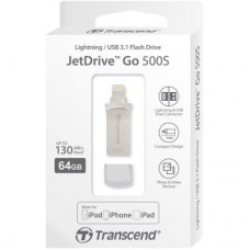 Флешка Transcend 64GB JetDrive Go 500 Silver USB 3.1/Lightning (TS64GJDG500S)