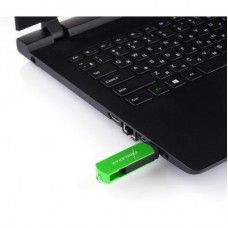 Флешка eXceleram 32GB P2 Series Green/Black USB 2.0 (EXP2U2GRB32)