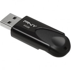 Флешка PNY 64GB Attache4 Black USB 2.0 (FD64GATT4-EF)
