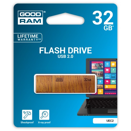 Флешка USB 32GB GOODRAM UEC2 (Eco) Brown (UEC2-0320N0R11)