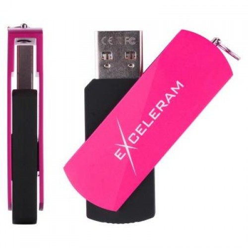 Флешка eXceleram 16GB P2 Series Rose/Black USB 2.0 (EXP2U2ROB16)