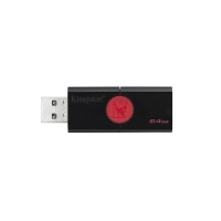 Флешка Kingston DataTraveler 106 USB3.1 Black/Red 64GB (DT106/64GB)