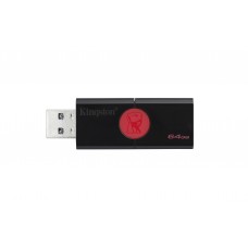 Флешка Kingston DataTraveler 106 USB3.1 Black/Red 64GB (DT106/64GB)