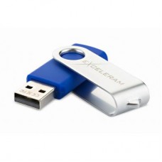 Флешка eXceleram 32GB P1 Series Silver/Blue USB 2.0 (EXP1U2SIBL32)