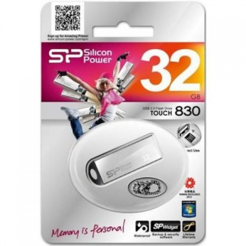 Флешка Silicon Power 32GB Touch 830 Silver USB 2.0 (SP032GBUF2830V3S)