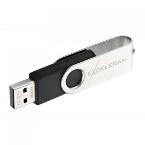 Флешка eXceleram 8GB P1 Series Silver/Black USB 2.0 (EXP1U2SIB08)