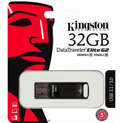 Флешка USB3.1 32GB Kingston DataTraveler Elite G2 Black (DTEG2/32GB)