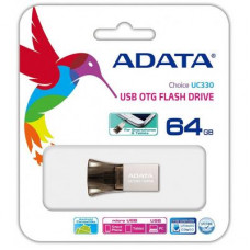 Флешка A-DATA 64GB UC330 Black USB 2.0 OTG (AUC330-64G-RBK)