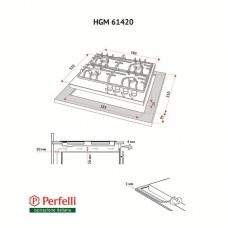 Варочная поверхность Perfelli HGM 61420 WH