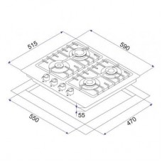 Варочная поверхность MINOLA MGG 61425 WH