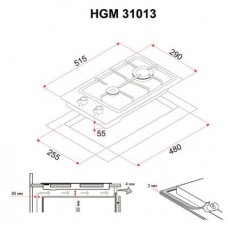 Варочная поверхность Perfelli HGM 31013 I