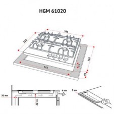 Варочная поверхность Perfelli HGM 61020 WH