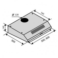 Вытяжка Ventolux ROMA 50 WH 2M LUX