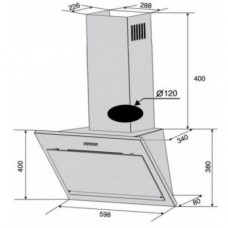 Вытяжка Ventolux FIORE 60 X/BG (750) PB
