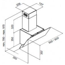Вытяжка Perfelli DN 6114 BL