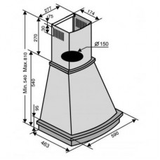 Вытяжка VENTOLUX VICENZA 60 CREMA (750) PB IT