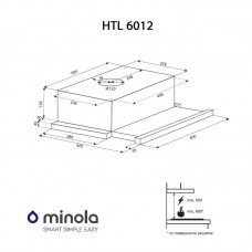 Вытяжка Minola HTL 6012 Full Inox 450 LED