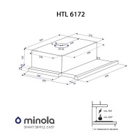 Вытяжка Minola HTL 6172 I/BL Glass 650 LED
