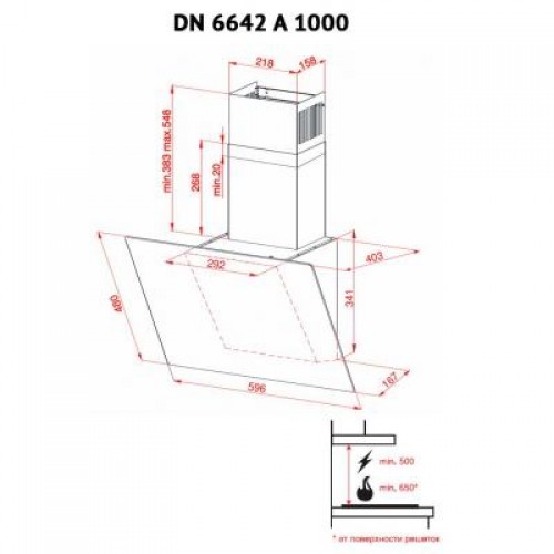 Вытяжка Perfelli DN 6642 A 1000 IV LED