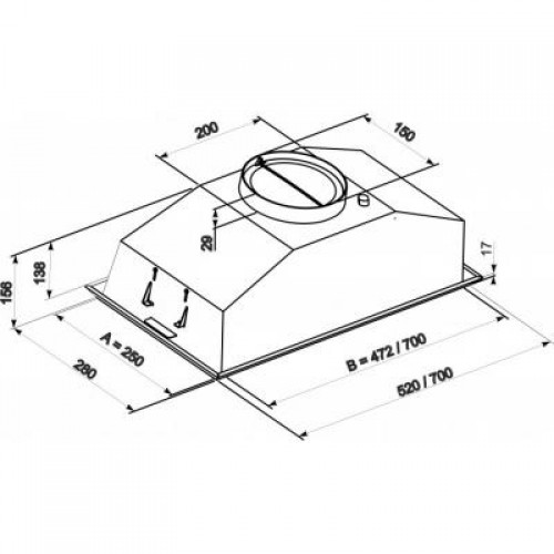 Вытяжка ELEYUS Modul 700 LED SMD 70 IS