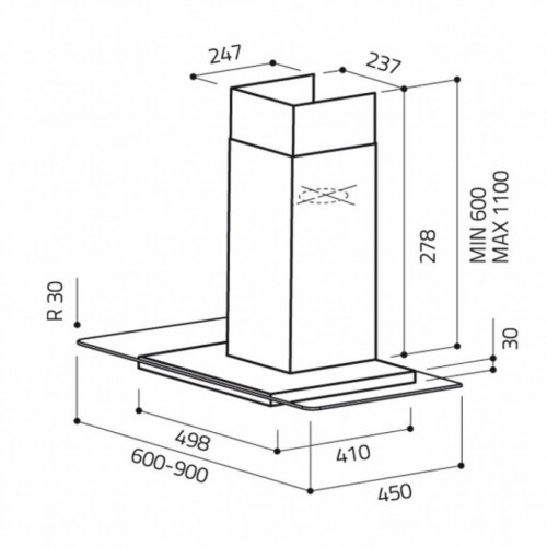 Вытяжка Elica FLAT GLASS IX A/90