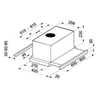Вытяжка ZIRTAL KB-90 IX/X TOUCH