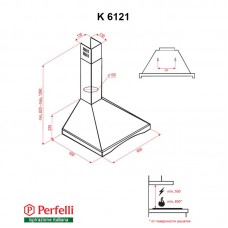 Вытяжка Perfelli K 6121 BL Wood