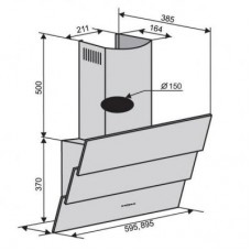 Вытяжка Ventolux ROMANIA 60 WH 3G (750) PB