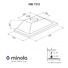 Вытяжка Minola HBI 7312 WH LED 750