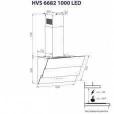Вытяжка MINOLA HVS 6682 BL 1000 LED
