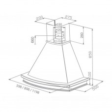 Вытяжка FABER TRENDY WB A 90 (без канта)
