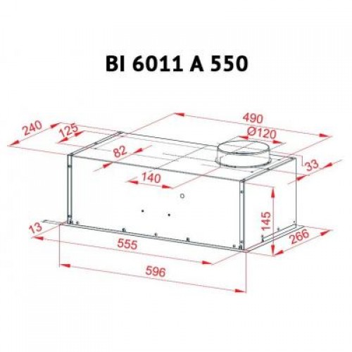 Вытяжка Perfelli BI 6011 A 550 DARK IV