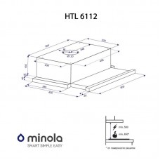 Вытяжка Minola HTL 6112 WH 650 LED