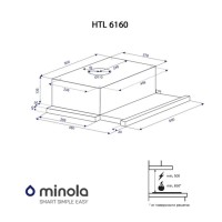 Вытяжка Minola HTL 6160 I/WH GLASS 630