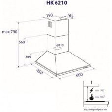 Вытяжка MINOLA HK 6210 WH 650