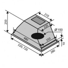 Вытяжка Ventolux PUNTO 90 (1000) PB IT
