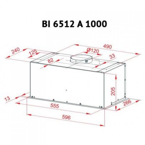 Вытяжка Perfelli BI 6512 A 1000 DARK IV LED