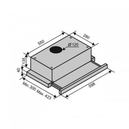 Вытяжка Ventolux GARDA 60 BK (650) IT H