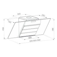 Вытяжка ZIRTAL KD-11260 IX/BL