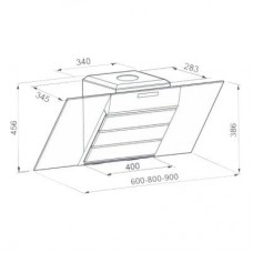 Вытяжка ZIRTAL KD-11260 IX/BL