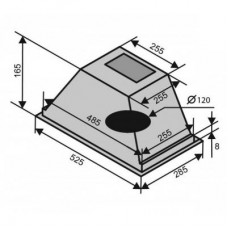 Вытяжка Ventolux PUNTO 60 Inox (650) PB IT