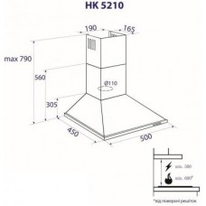 Вытяжка MINOLA HK 5210 BL 650